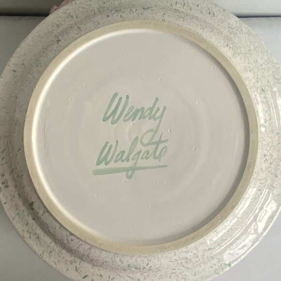Signed Wendy Walgate Ceramic 3d Rose Bowl 1980s - Picture 8 of 9